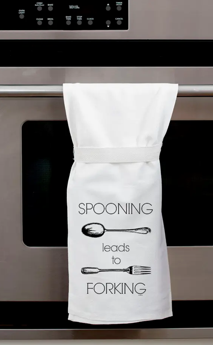 Kitchen Towel - Spooning Leads to Forking