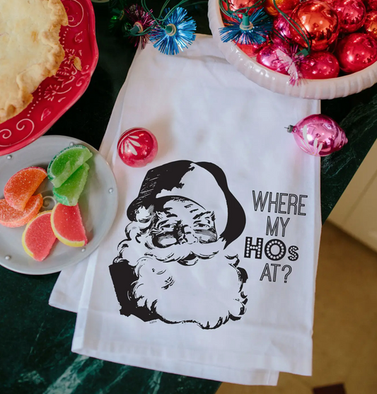 Kitchen Towel - Where My Hos at?