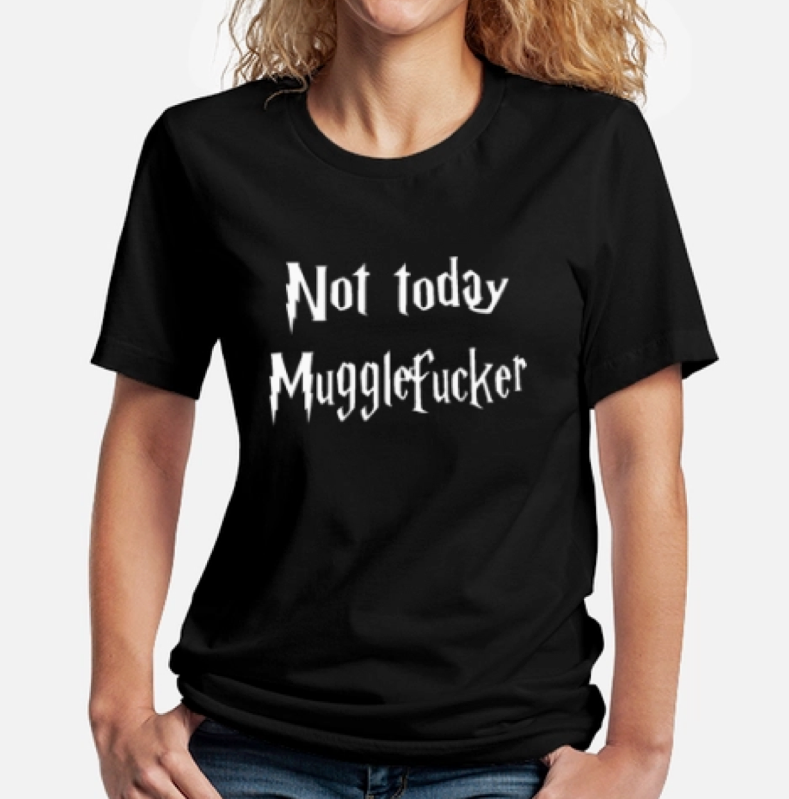 T-Shirt - Mugglef*cker *Ladies Cut  (Black)