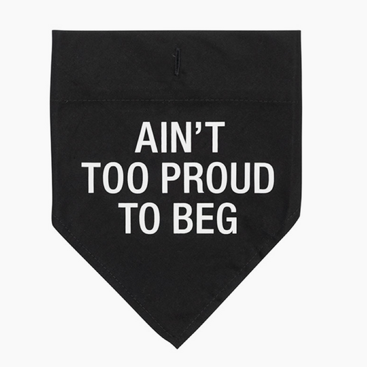 Dog Bandana - Aint To Proud To Beg