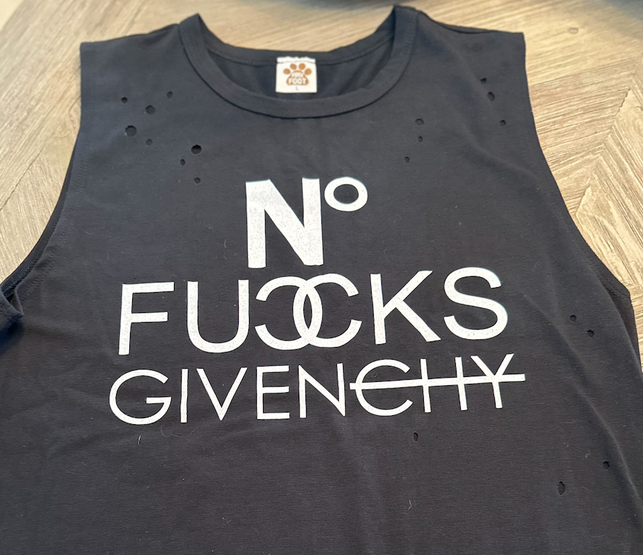 T-Shirt - No F*cks Givenchy *Last One*  (Black)