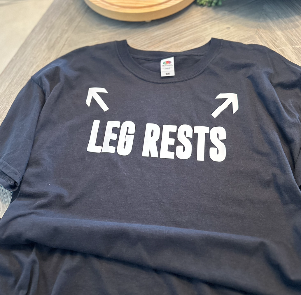 T-Shirt - Leg Rests  (Black)