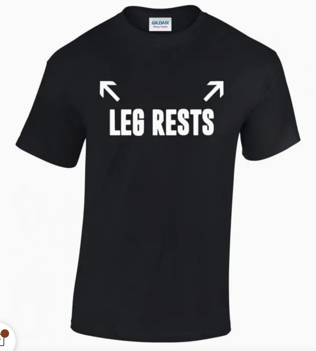 T-Shirt - Leg Rests  (Black)